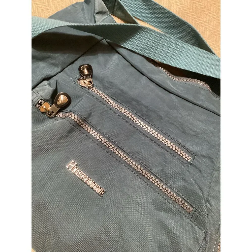 Huaeryouyue Hybrid Crossbody Nylon Travel Bag Teal